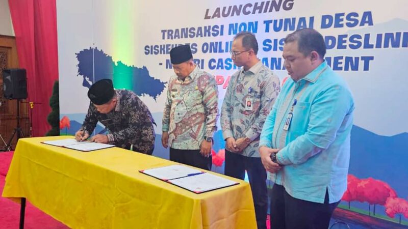 Bank Nagari-Pemkab Agam Luncurkan Siskeudes Optimalkan Transaksi Nontunai