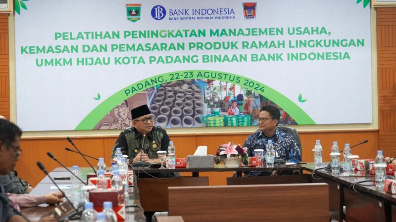 BI Gelar Pelatihan UMKM Hijau, Pemko Padang Nilai Gairahkan Pelaku Usaha