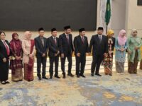 Menag Yaqut Cholil Qoumas melantik rektor baru untuk dua Universitas Islam Negeri (UIN) di Sumbar di Auditorium HM Rasjidi Kantor Kementerian