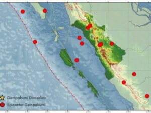 Sebanyak 14 gempa bumi terjadi di wilayah Sumatra Barat (Sumbar) dan sekitarnya selama periode 16-22 Agustus 2024. Tidak terdapat gempa bumi
