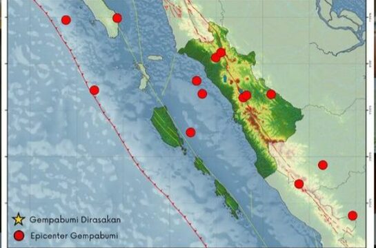 Sebanyak 14 gempa bumi terjadi di wilayah Sumatra Barat (Sumbar) dan sekitarnya selama periode 16-22 Agustus 2024. Tidak terdapat gempa bumi