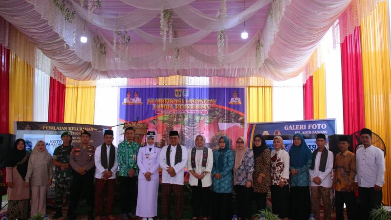 Tim penilai dari Kementerian Dalam Negeri melakukan klarifikasi lapangan ke Kelurahan Koto Panjang, Kota Payakumbuh, Jumat (30/8/2024).