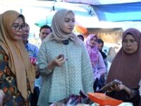 Calon Bupati Dharmasraya Annisa Suci Ramadhani Blusukan di Pasar Sikabau