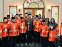 Gubernur Sumbar, Mahyeldi Ansharullah bersama Wagub yang juga Ketua LPTQ Sumbar Audy Joynaldi menghadiri pembukaan MTQ Nasional XXX