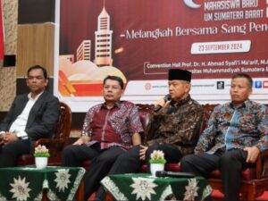 Wakil Ketua Pimpinan Pusat (PP) Muhammadiyah, Dr Anwar Abbas MM MAg memberikan pesan penting kepada mahasiswa baru dalam rangkaian Masta