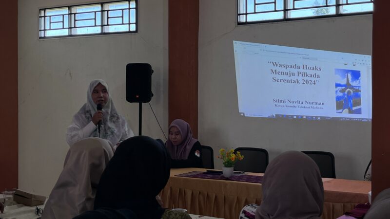 MAFINDO Padang Gelar Sosialisasi Cegah Hoaks untuk Pemilu Berkualitas di Kota Padang