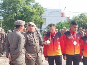 Sejumlah personel Satpol PP Padang berhasil meraih medali pada ajang Pekan Olahraga Nasional (PON) XXI yang digelar di Aceh dan Sumatra Utara