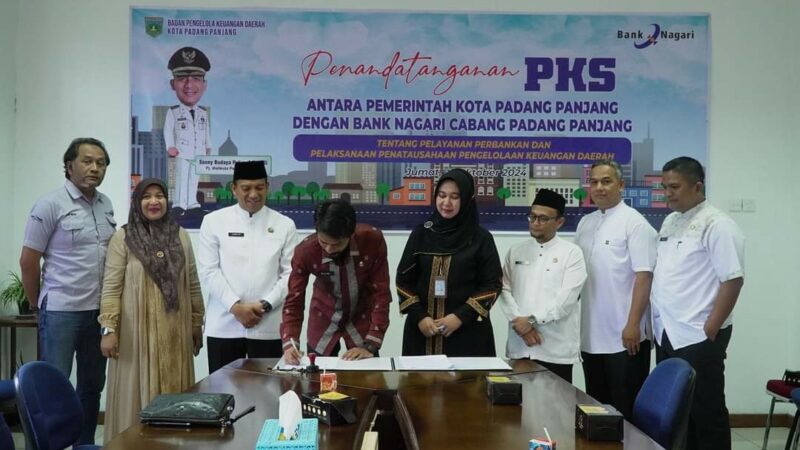 Layanan Keuangan Daerah, Bank Nagari Jalin Kerjasama dengan Pemko Padang Panjang