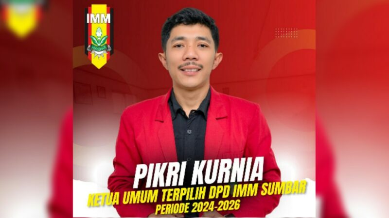 Pikri Kurnia Sang Pengagum Sosok Riyan Betra Delza (Ketua Umum DPP IMM ) resmi terpilih sebagai Ketua Umum DPD IMM Sumatera Barat.