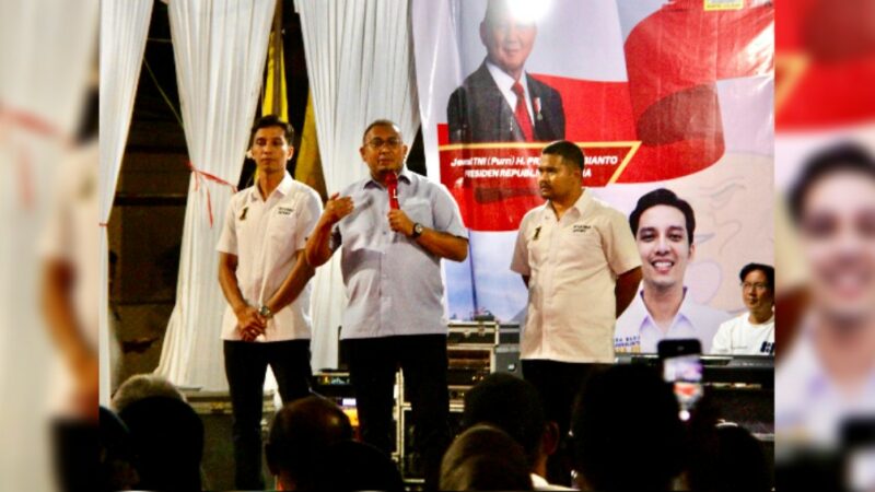 paslon nomor urut 1 di Pilkada Sawahlunto, Riyanda-Jeffry mendapat dukungan penuh dari Ketua DPD Gerindra Sumbar Andre Rosiade