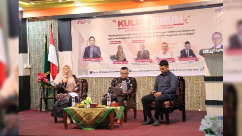 Fakultas Keguruan dan Ilmu Pendidikan (FKIP) Universitas Muhammadiyah (UM) Sumatera Barat menggelar kuliah umum dalam rangka Peringatan