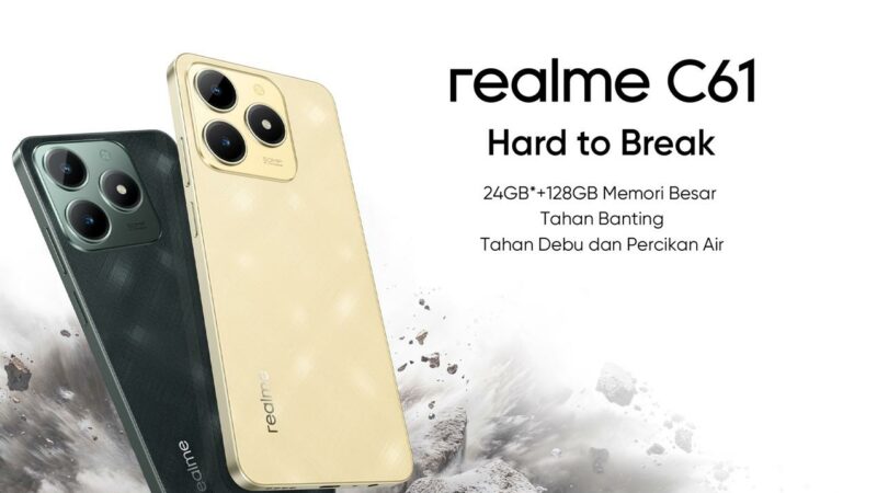 Realme Luncurkan Smartphone Tangguh, Realme C61, dengan RAM 24GB di Harga Sejutaan