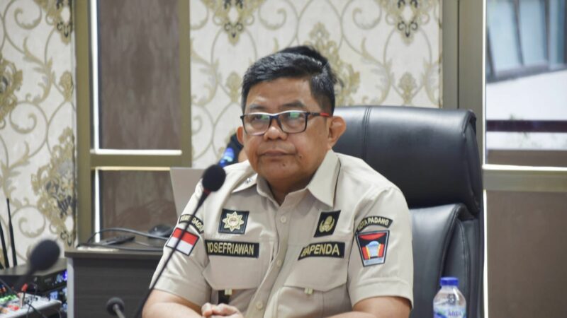 Realisasi Pendapatan Asli Daerah (PAD) Kota Padang hingga awal September 2025 sudah mencapai Rp609 miliar atau 67,9 persen dari target