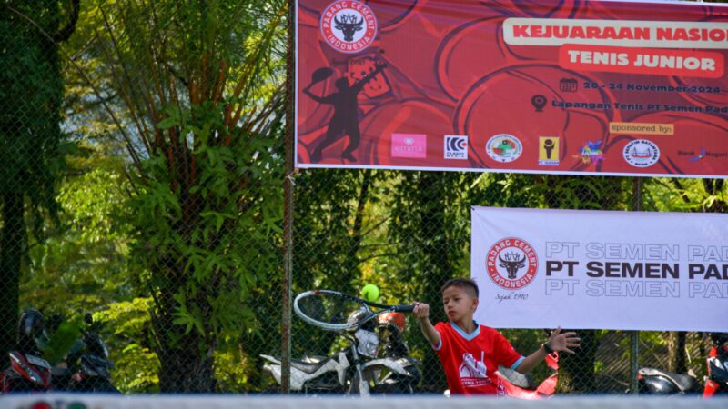 Semen Padang Gelar Kejurnas Tenis Junior, 39 Klub dari Sumatera dan Jawa Bersaing