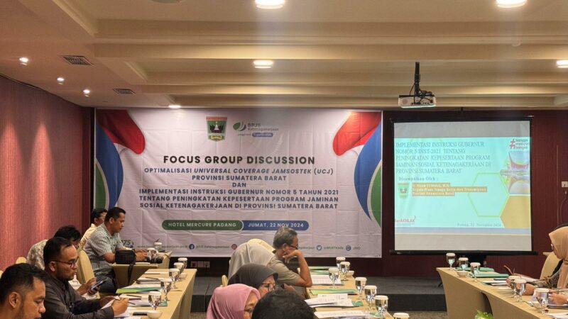 Disnakertrans Sumbar Gelar FGD Pacu Peningkatan UCJ Pekerja