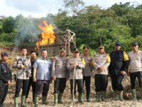 Kapolda Sumbar Geruduk Tambang Ilegal di Solsel: Kondisi Kosong, Sejumlah BB Dibakar