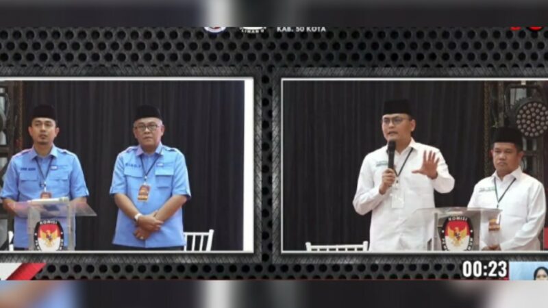 Debat publik pertama calon Bupati dan Wakil Bupati Kabupaten Limapuluh Kota tahun 2024 berlangsung di Gedung Lubuak Simato Convention Center