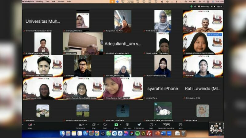 Virtual Ranah Rantau Internasional Student Exchange Program (VR2ISEP) yang diinisiasi oleh Universitas Muhammadiyah (UM) Sumatera Bara