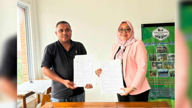 Fakultas Pertanian UM Sumatera Barat melakukan kerjasama dengan Kandis Green Farm Pekanbaru. Penandatangan kerjasama