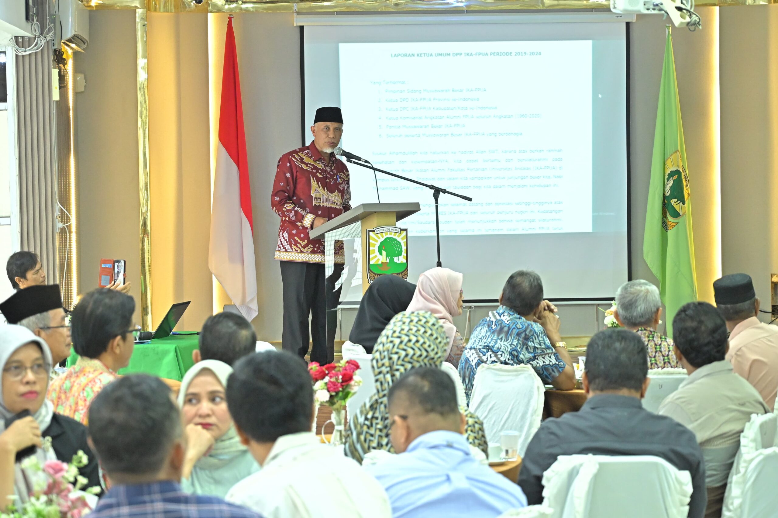 Gubernur Mahyeldi Dorong Alumni Faperta UNAND Berperan Aktif dalam Pembangunan Nasional