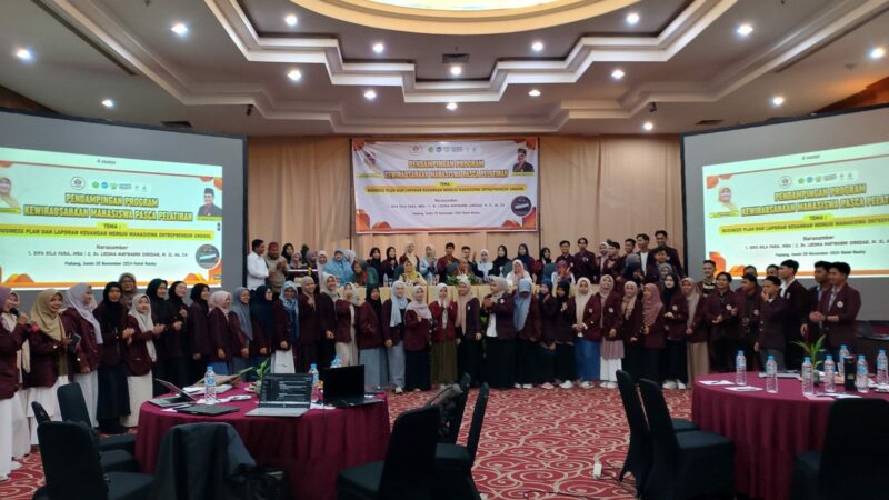 Pendampingan Program kewirausahaan Mahasiswa pacsa pelatihan dengan tema business plan dan laporan keuangan menuju mahasiswa