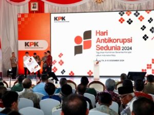 Menteri Agraria dan Tata Ruang/Kepala Badan Pertanahan Nasional (ATR/BPN), Nusron Wahid menghadiri Puncak Peringatan Hari