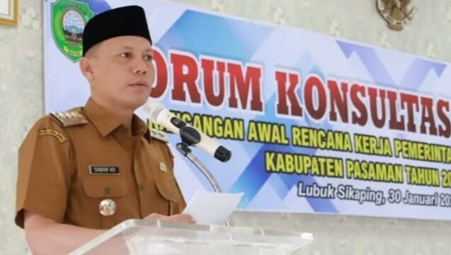 Bawaslu Pasaman laporkan Bupati Pasaman sekaligus petahana pada Pillkada serentak 2024, Sabar AS terkait pelanggaran tindak pidana