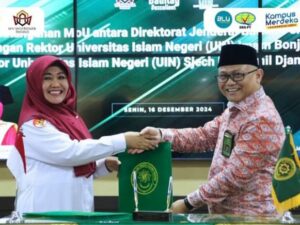 UIN Imam Bonjol Padang mengadakan penandatanganan MoU dengan Ditjen Badilag dan Pengadilan Tinggi Agama (PTA) Padang, Senin (16/12/2024).