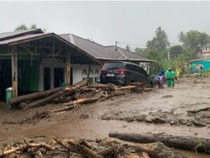 Longsor terjadi Jorong Sigiran, Nagari Tanjung Sani, Kecamatan Tanjung Raya, Kabupaten Agam pada Senin (23/12/2024) sekitar pukul 12.45 WIB.