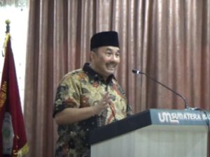 Fakultas Hukum Universitas Muhammadiyah (UM) Sumatera Barat menggelar kuliah umum di Convention Hall Yunahar Ilyas Kampus III Bukittinggi,
