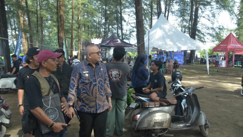 TBSS Ke-30 di Padang, Pj Wako Andree Algamar Membaur Bersama Ratusan Pecinta Vespa