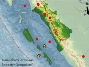 Sebanyak 12 kali gempa bumi terjadi di wilayah Sumatra Barat (Sumbar) selama periode 27 Desember 2024 hingga 2 Januari 2025. Pada periode