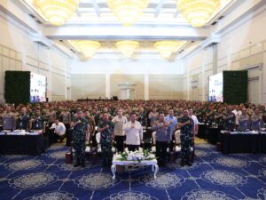 Presiden RI Prabowo Subianto menghadiri acara Rapim TNI-Polri 2025 yang mengusung tema “Sinergisitas TNI Polri Guna Mendukung