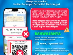 Bank Nagari Imbau Nasabah Waspada Kejahatan Online Perbankan