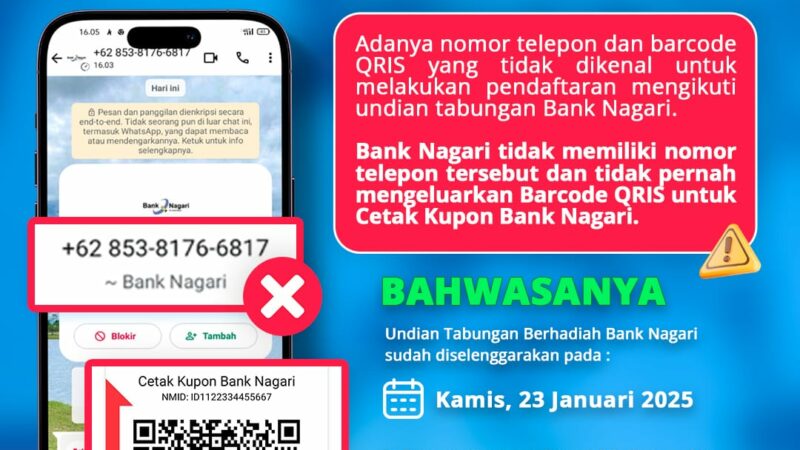 Bank Nagari Imbau Nasabah Waspada Kejahatan Online Perbankan