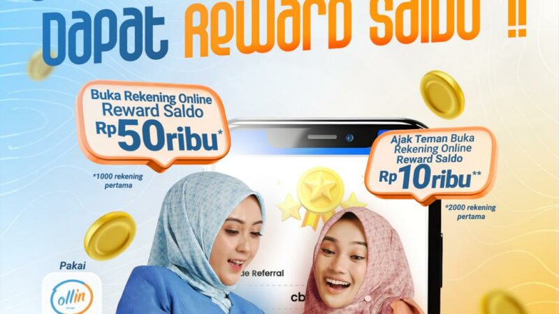 Buka Rekening Online di Aplikasi Ollin by Nagari Dapat Reward Saldo