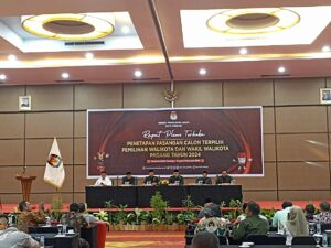 KPU Kota Padang resmi menetapkan pasangan calon (paslon) wali kota dan wakil wali kota Padang pada Pilkada serentak 2024 pasca keluarnya