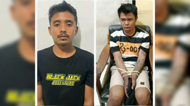 Dua pelaku pembunuhan Cinta Novita Sari Mista (15) yang jasadnya dibungkus dalam karung di Kabupaten Tanah Datar, Sumatra Barat (Sumbar).