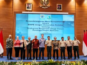 Penanggulangan Bencana, UNAND Perkuat Kolaborasi dengan BNPB dan Kedubes Australia