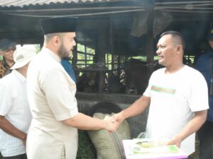Wako Fadly Amran Serahkan Bantuan Ternak Sapi ke Kelompok Tani Limau Manis Selatan