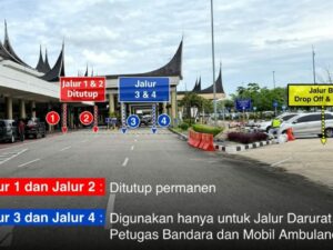 Pengelola Bandara Internasional Minangkabau (BIM) melakukan penyesuaian tata layanan pergerakan kendaraan di area sisi darat.
