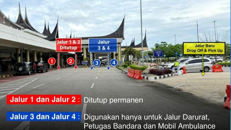 Pengelola Bandara Internasional Minangkabau (BIM) melakukan penyesuaian tata layanan pergerakan kendaraan di area sisi darat.