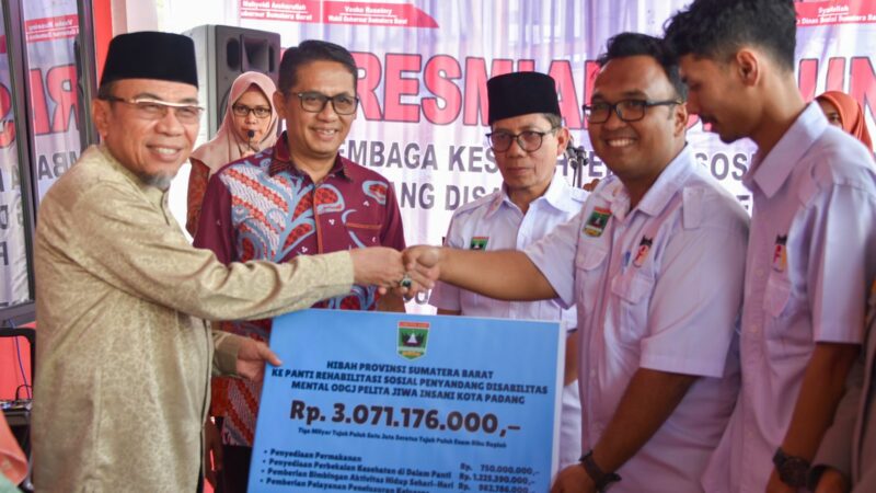 Gedung Baru Panti Rehabilitasi Sosial ODGJ Pelita Jiwa Insani Diresmikan, Pemko Padang Siap Sinergi