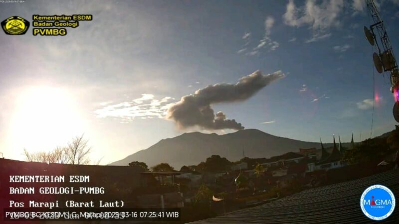 Gunung Marapi Kembali Erupsi, Warga Diminta Waspada