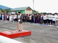 Ribuan Jemaah Tunaikan Salat Id di Bancalaweh