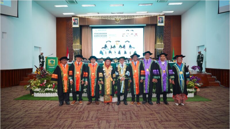 UNAND Kukuhkan 7 Guru Besar dari 3 Fakultas