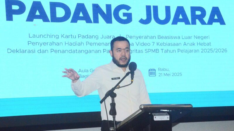 Pemko Launching Program Padang Juara, Antisipasi Anak Putus Sekolah