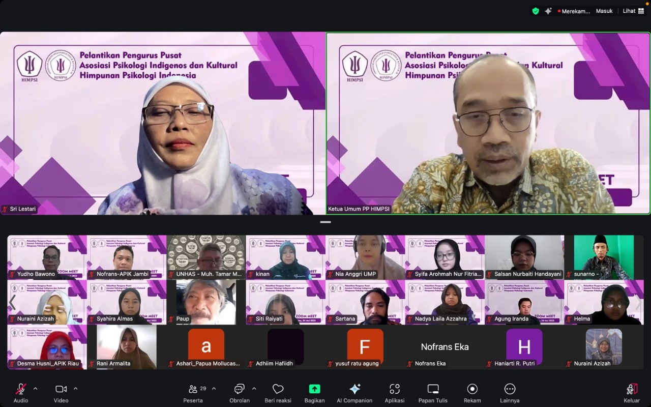 HIMPSI Lantik Pengurus PP APIK 2024-2028, Kukuhkan Peran Psikologi dalam Merawat Kearifan Lokal