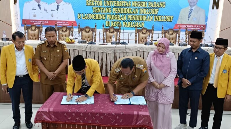 UNP dan Pemko Pariaman Jalin Kerja Sama Pendidikan Inklusif