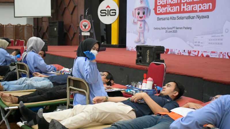 Komitmen di Bidang Kemanusiaan, PT Semen Padang Kumpulkan 355 Kantong Darah